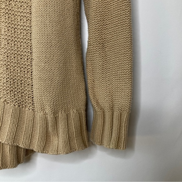 White House Black Market Women's Tan Knit Cowl Neck Sweater Size Medium - Picture 3 of 9